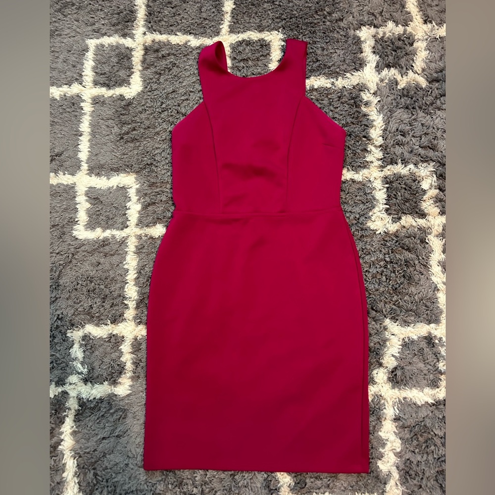 Raspberry shade, mini dress